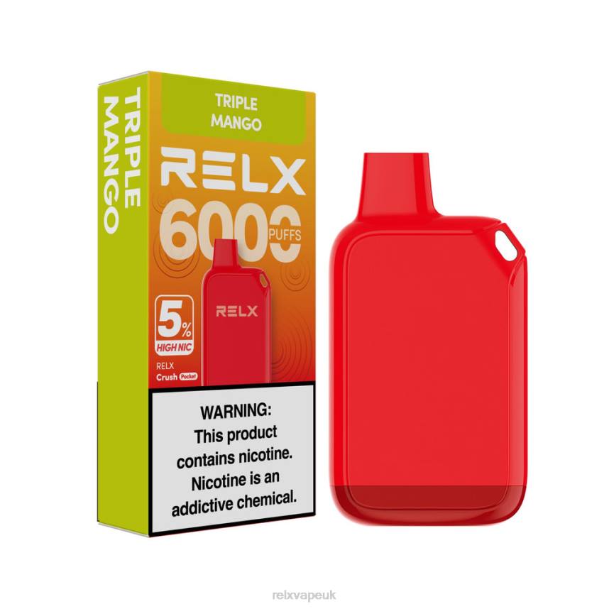 RELX Crush Pocket 6000 5% High Nic | 8N4426 ‎RELX UK Triple Mango