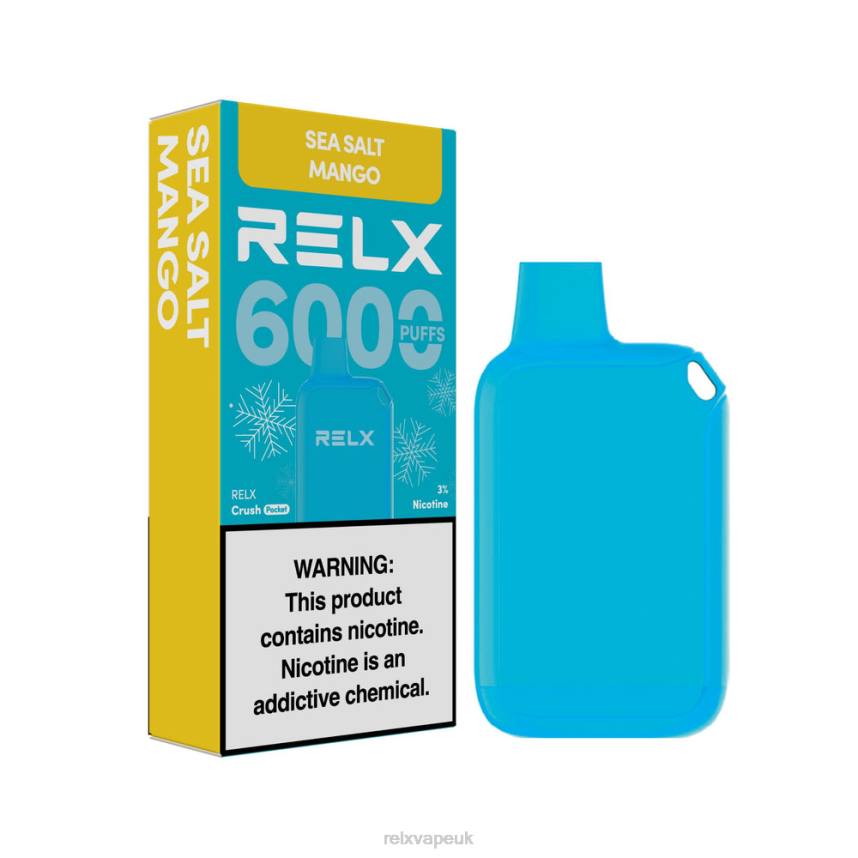 RELX Crush Pocket 6000 Icy | 8N4413 ‎RELX Vape UK Sea Salt Mango