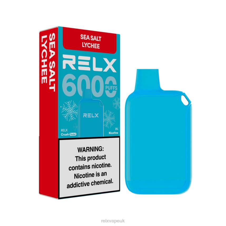 RELX Crush Pocket 6000 Icy | 8N4414 ‎RELX UK Sea Salt Lychee