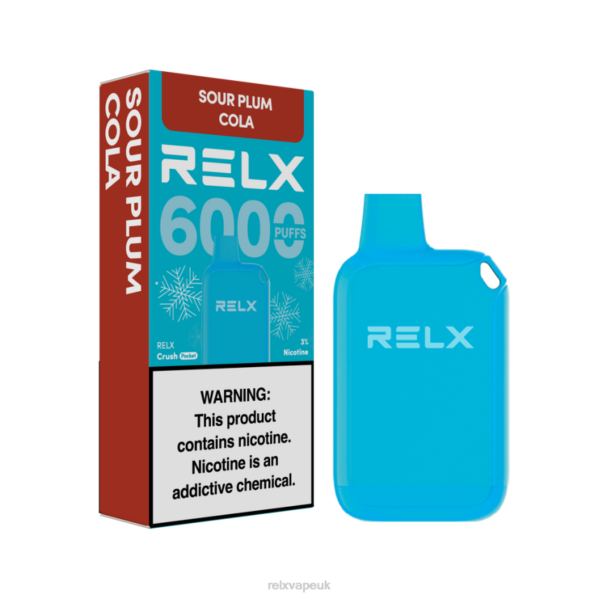 RELX Crush Pocket 6000 Icy | 8N4419 ‎RELX Vape UK Sour Plum Cola