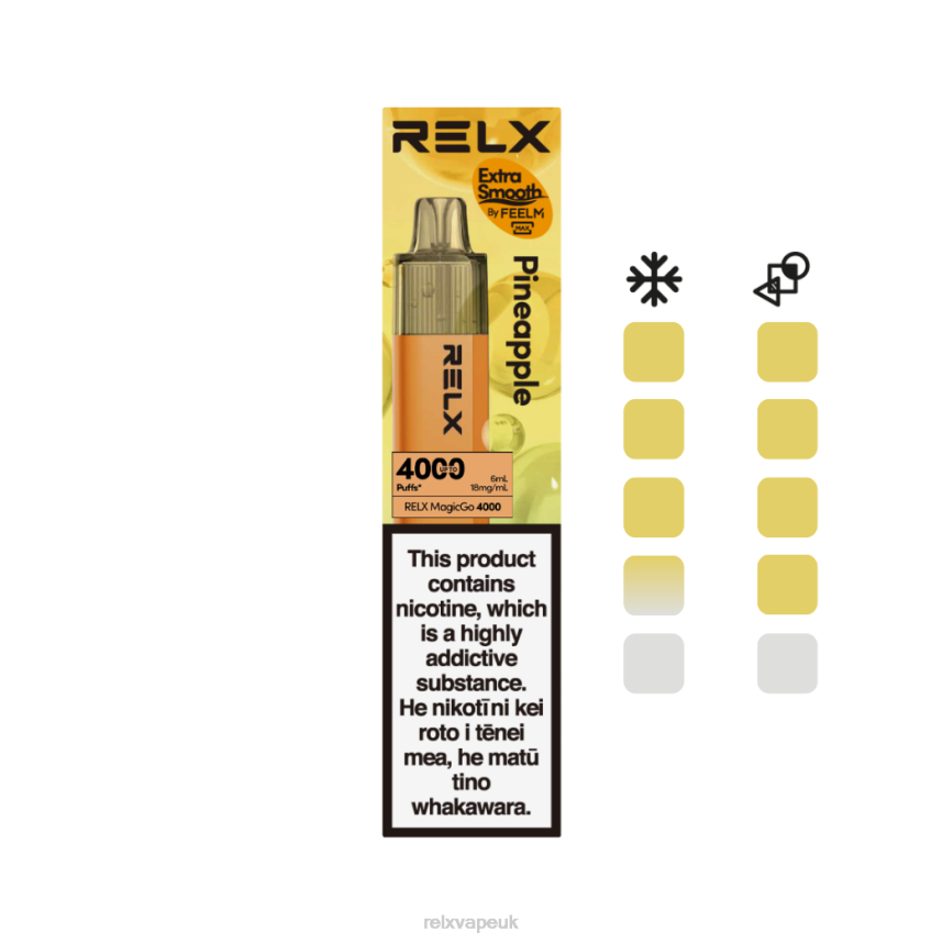 RELX MagicGo 4000 Disposable Vape | 8N441 ‎RELX Vape UK Pineapple