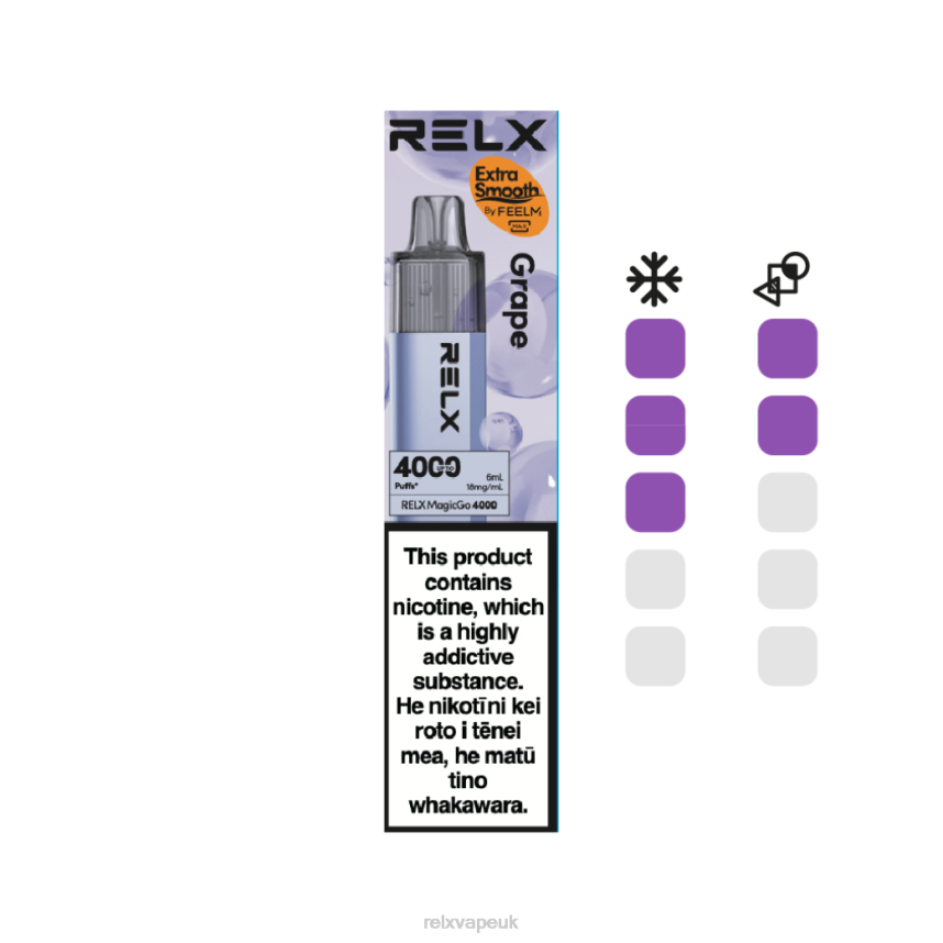 RELX MagicGo 4000 Disposable Vape | 8N446 ‎RELX Online Shop Grape