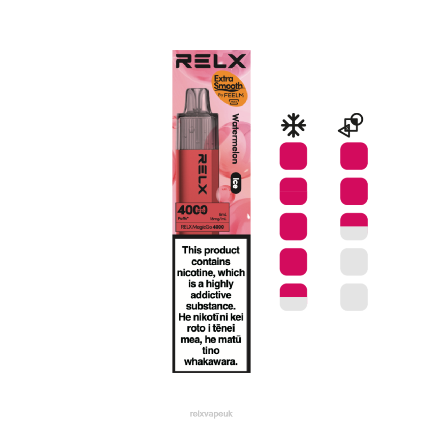 RELX MagicGo 4000 Disposable Vape | 8N447 ‎RELX Vape UK Watermelon (Ice)