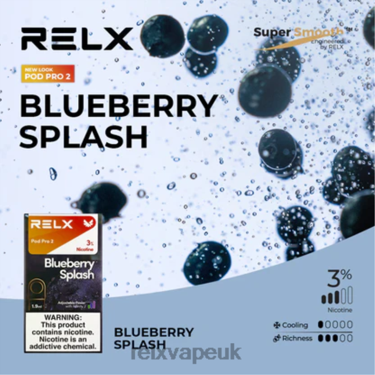 Blueberry - RELX vape London - 4DL0X90 RELX Pod Pro 2 - 3 Pods