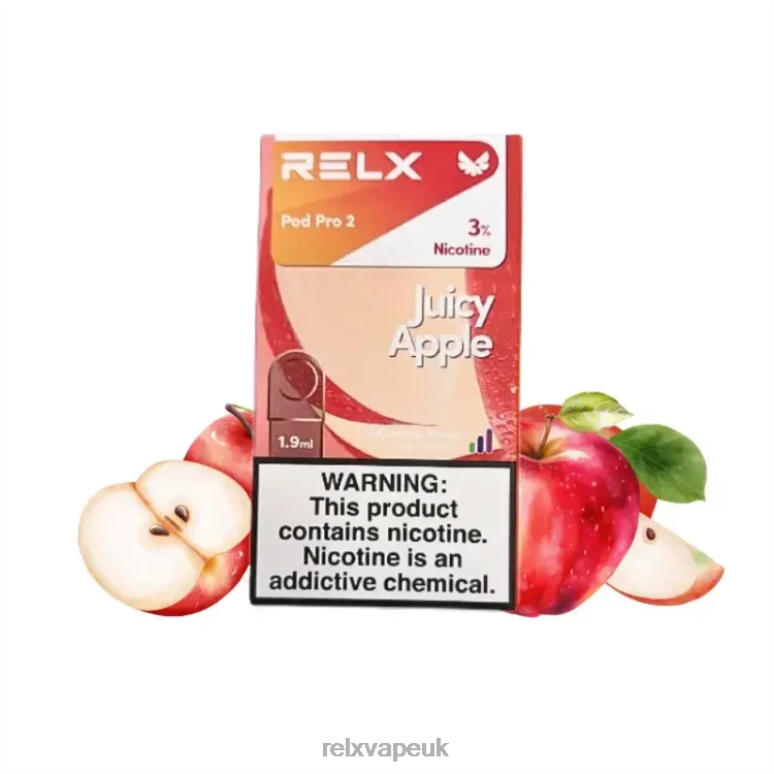 Juicy Apple - RELX pods London - 4DL0X95 RELX Pod Pro 2 - 3 Pods
