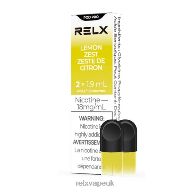 Lemon Zest - RELX vape London - 4DL0X19 RELX Pod Pro - 2 Pods