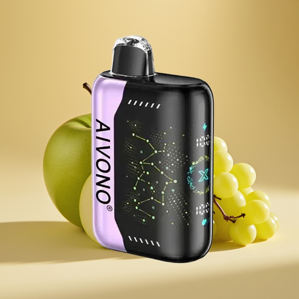 Aivono AIM BOOM 25000 Puffs 0-5% Nicotine 28ml 650mAh Green Apple Grape