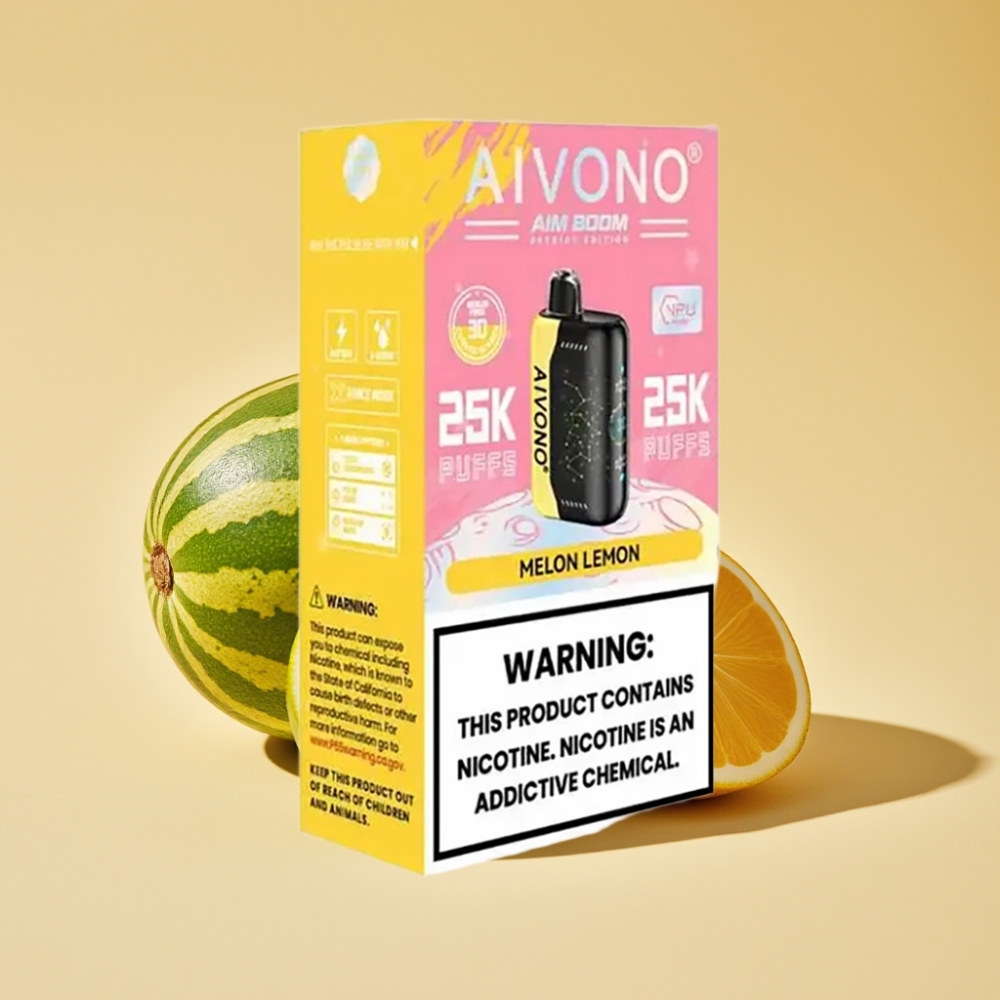 Aivono Aim Boom 25000 Puffs 28ml 650mAh Type-C 90g Melon Lemon Disposable Vape