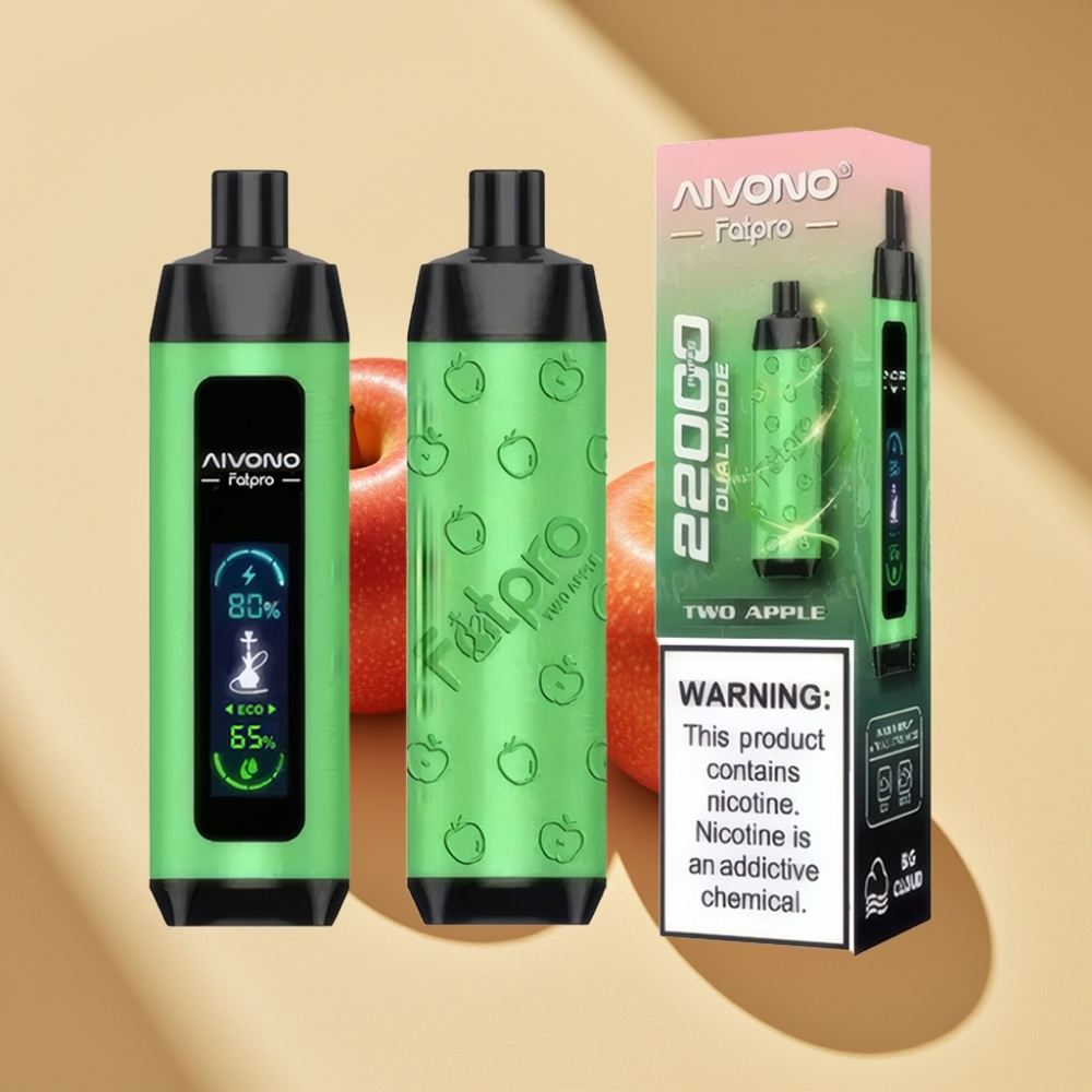 Aivono AIM FATPRO 22000 Puffs Two Apple 0-5% Nicotine 28ml 600mAh Rechargeable