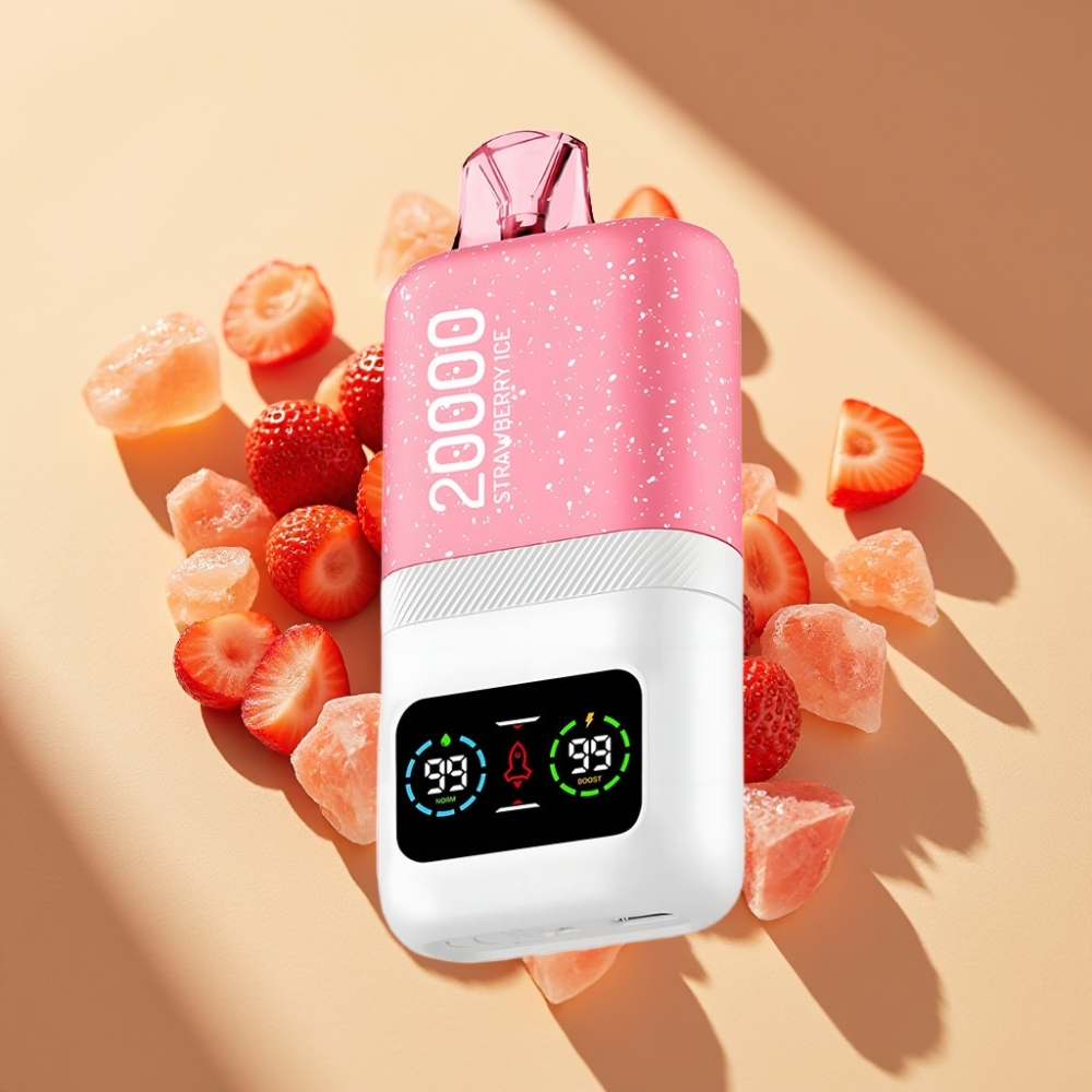 Aivono AIM MAGIC 20000 Puffs Disposable Vape Strawberry Ice 26ml Dual Mesh LCD Type-C 600mAh