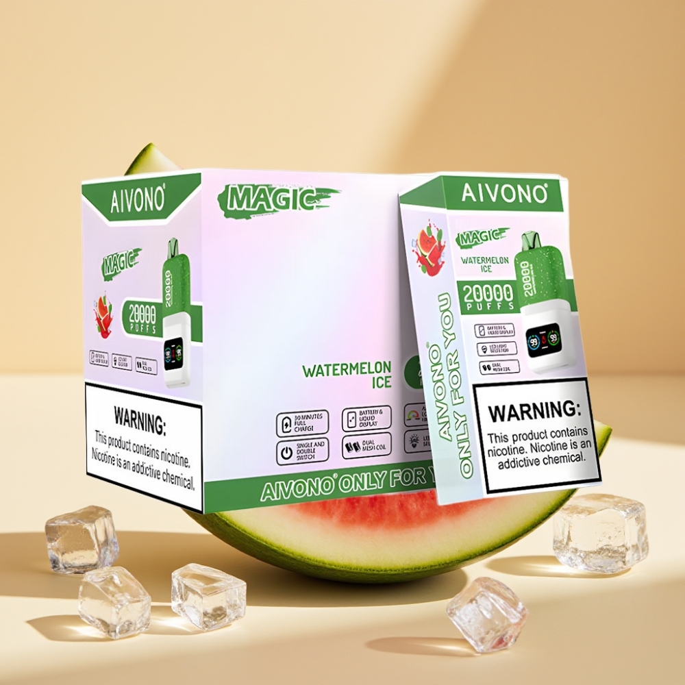 Aivono AIM MAGIC 20000 Puffs Dual Mesh LCD Rechargeable Watermelon Ice