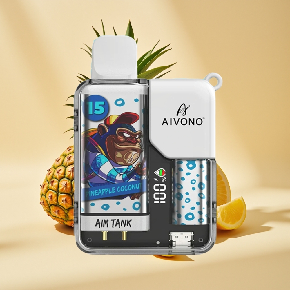 Aivono AIM-TANK 9500 Puffs 18mL 650mAh LCD 1.2ohm Pineapple Coconut