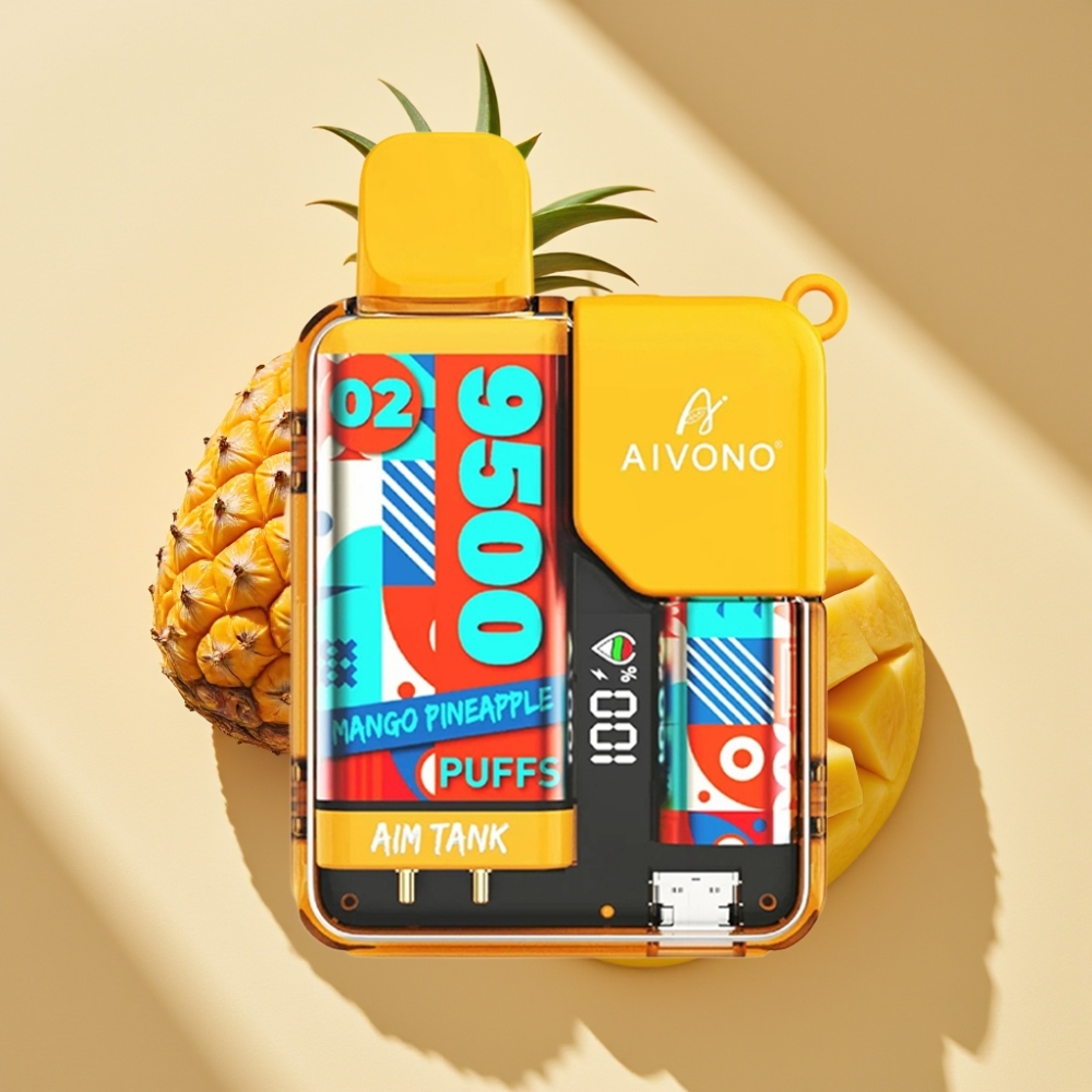Aivono AIM-TANK 9500 Puffs 18mL 650mAh LCD Mango Pineapple Disposable Vape