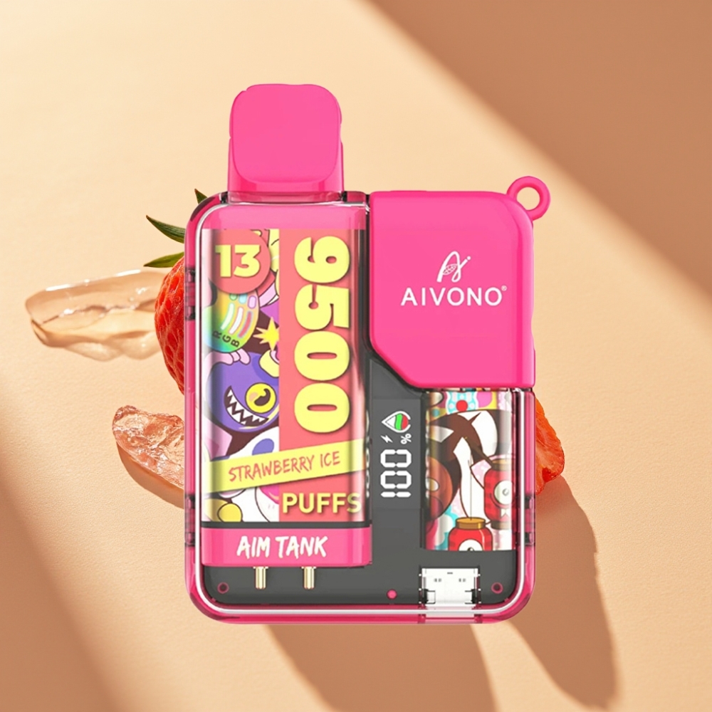 Aivono AIM-TANK 9500 Puffs 18mL 650mAh LCD Strawberry Ice