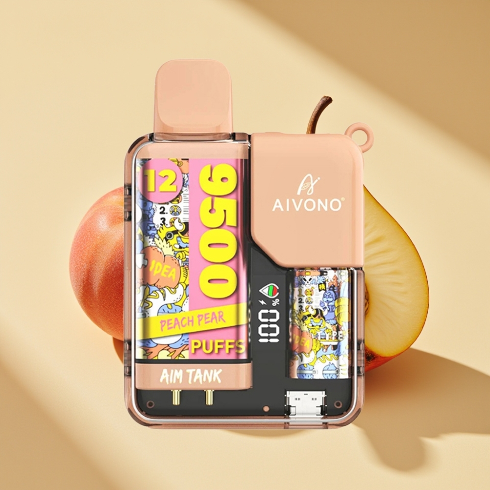 Aivono AIM-TANK 9500 Puffs 18ml 650mAh LCD 1.2ohm Peach Pear
