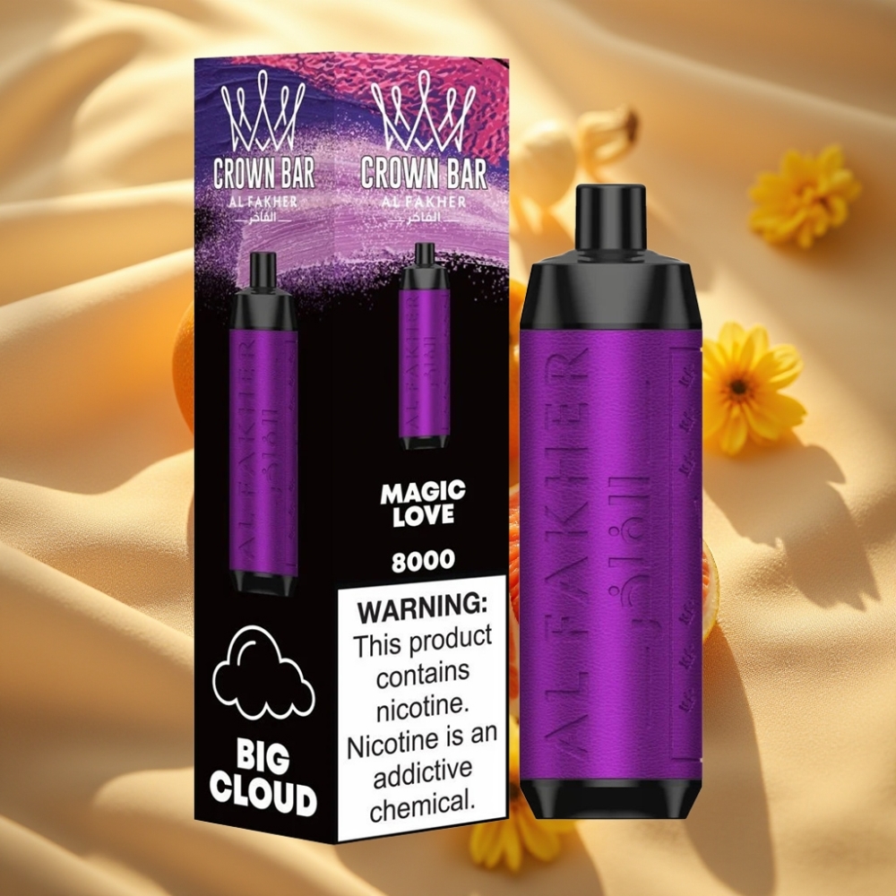 Al Fakher Crown Bar 8000 18mL 5mg 0.6ohm Magic Love Disposable Vape