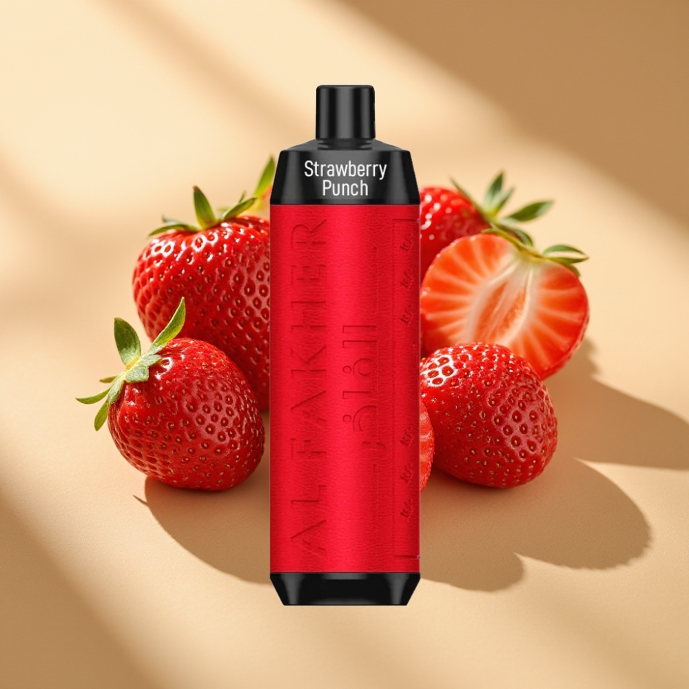 Al Fakher Crown Bar 8000 Crystal Disposable Vape Strawberry Punch 600mAh 18mL 5mg
