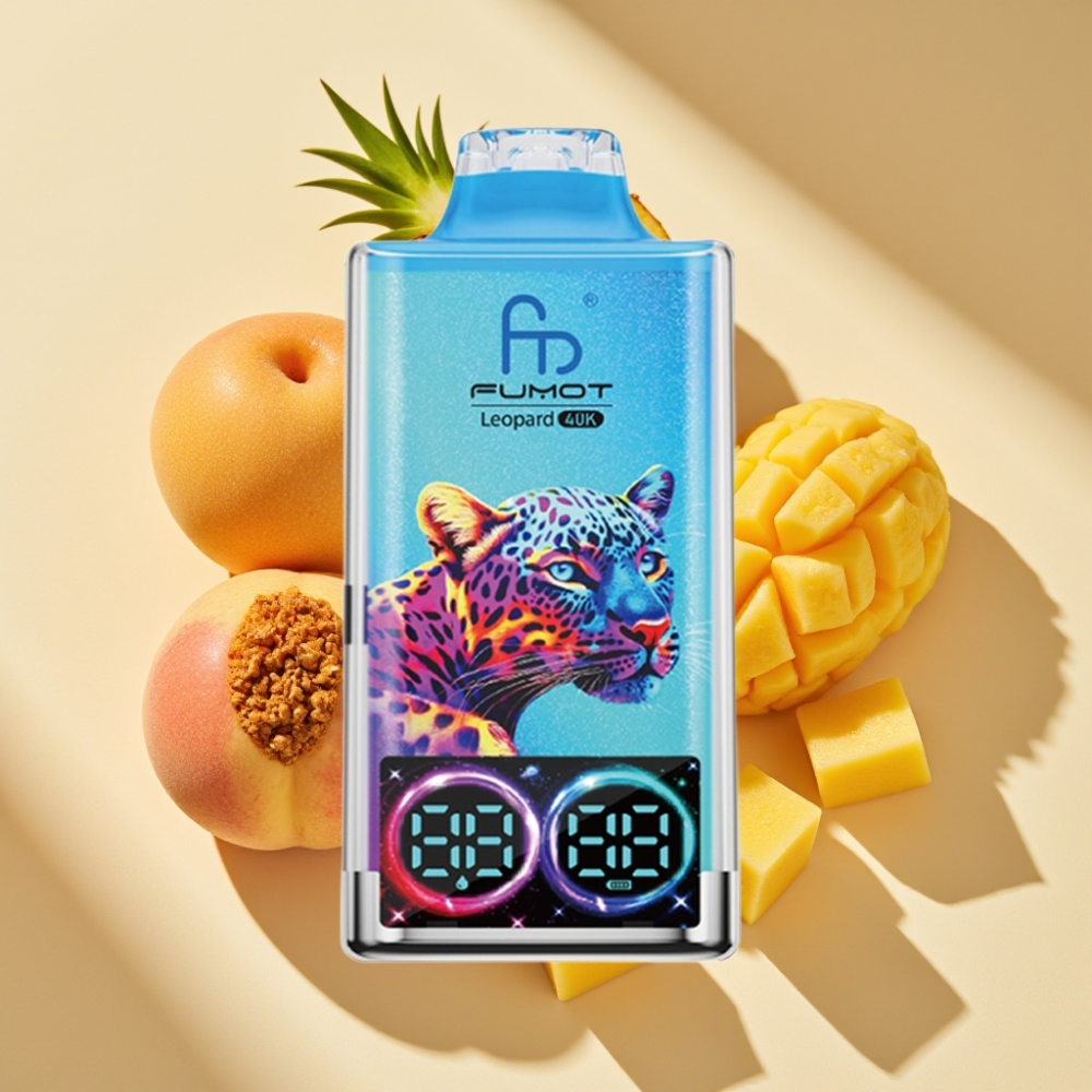 Fumot Leopard 40K Puffs 700mAh Dual Mesh Type-C Peachy Mango Pineapple Disposable Vape