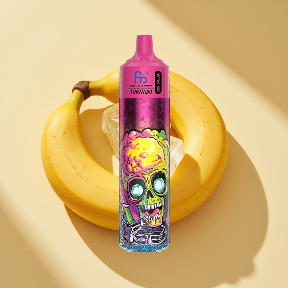 Fumot RandM Tornado 30000 Puffs 30mL 2%/5% Banana Ice Disposable Vape