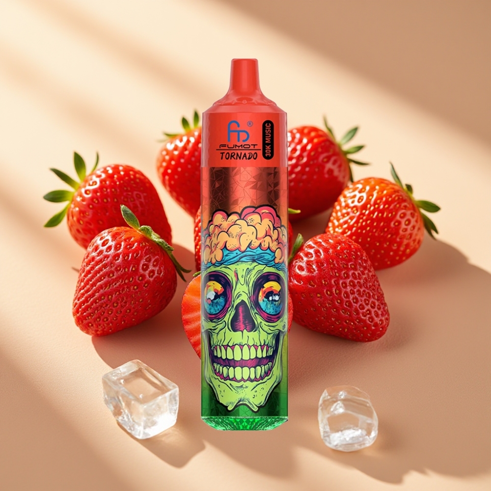 Fumot RandM Tornado 30000 Puffs 30mL 2%/5% Strawberry Berry Ice Disposable Vape