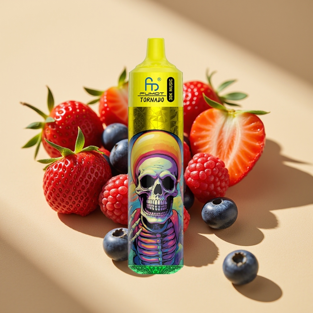 Fumot RandM Tornado 30000 Puffs 30mL 2%/5% Strawberry Blueberry Raspberry
