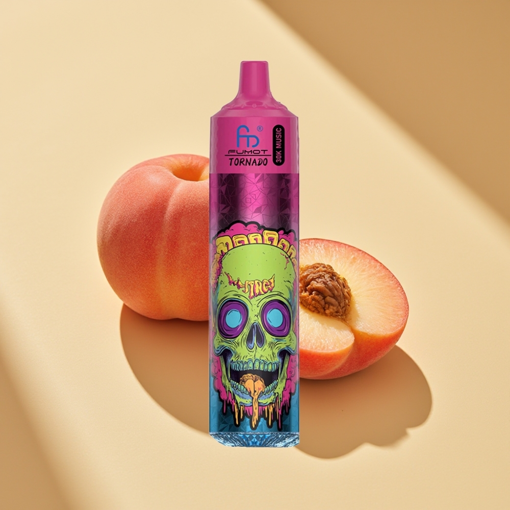 Fumot Randm Tornado 30000 Puffs 30mL 2%/5% Peach Ice Disposable Vape 600mAh LED