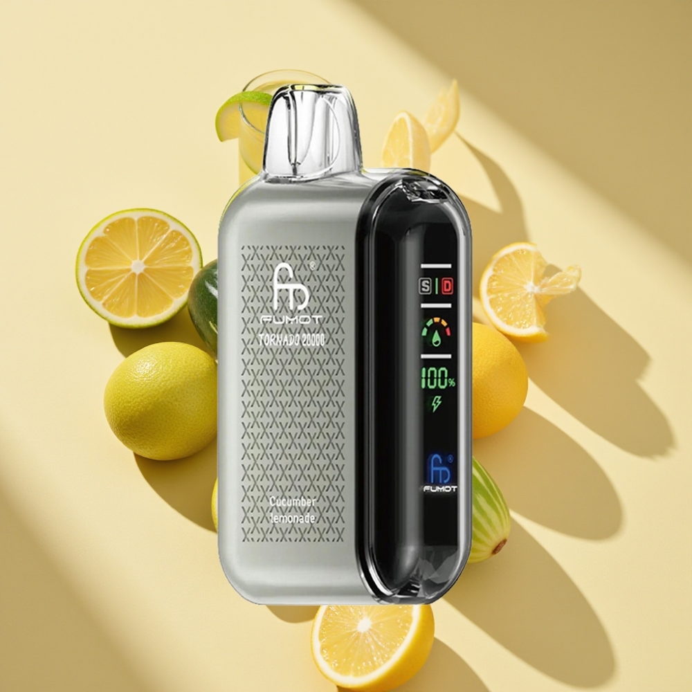 Fumot Tornado 20000 Puffs Disposable Vape Cucumber Lemonade Dual Mesh 20ml 850mAh