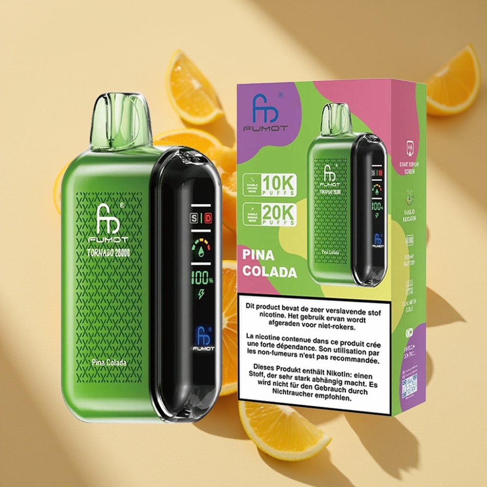 Fumot Tornado 20000 Puffs Dual Mesh 20ml 850mAh Airflow Pina Colada