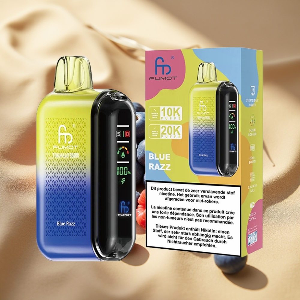 Fumot Tornado 20000 Puffs Dual Mesh 20ml 850mAh Blue Razz Disposable Vape