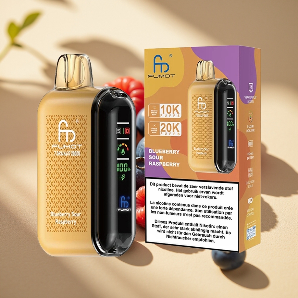 Fumot Tornado 20000 Puffs Dual Mesh 20ml 850mAh Blueberry Sour Raspberry