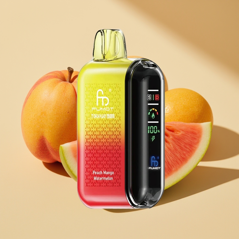 Fumot Tornado 20000 Puffs Dual Mesh 20ml 850mAh Peach Mango Watermelon