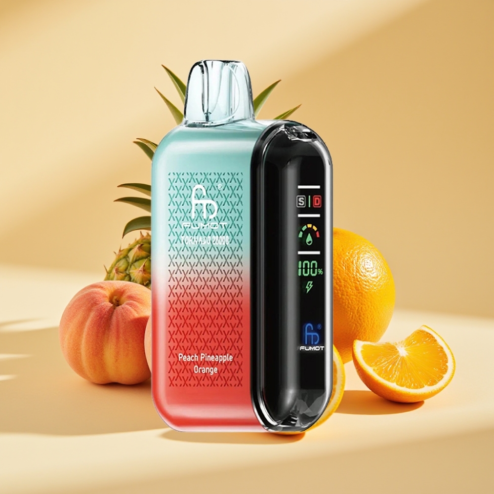Fumot Tornado 20000 Puffs Dual Mesh 20ml 850mAh Peach Pineapple Orange