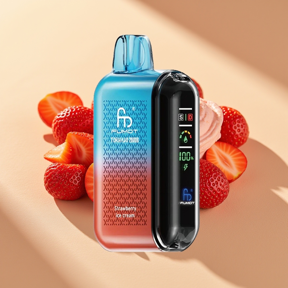 Fumot Tornado 20000 Puffs Dual Mesh 20ml 850mAh Strawberry Ice Cream