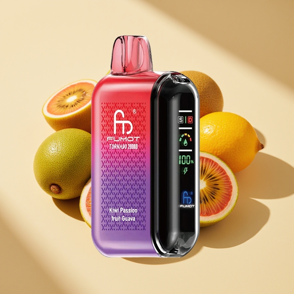 Fumot Tornado 20000 Puffs Dual Mesh Coil 20ml 850mAh Kiwi Passion Fruit Guava