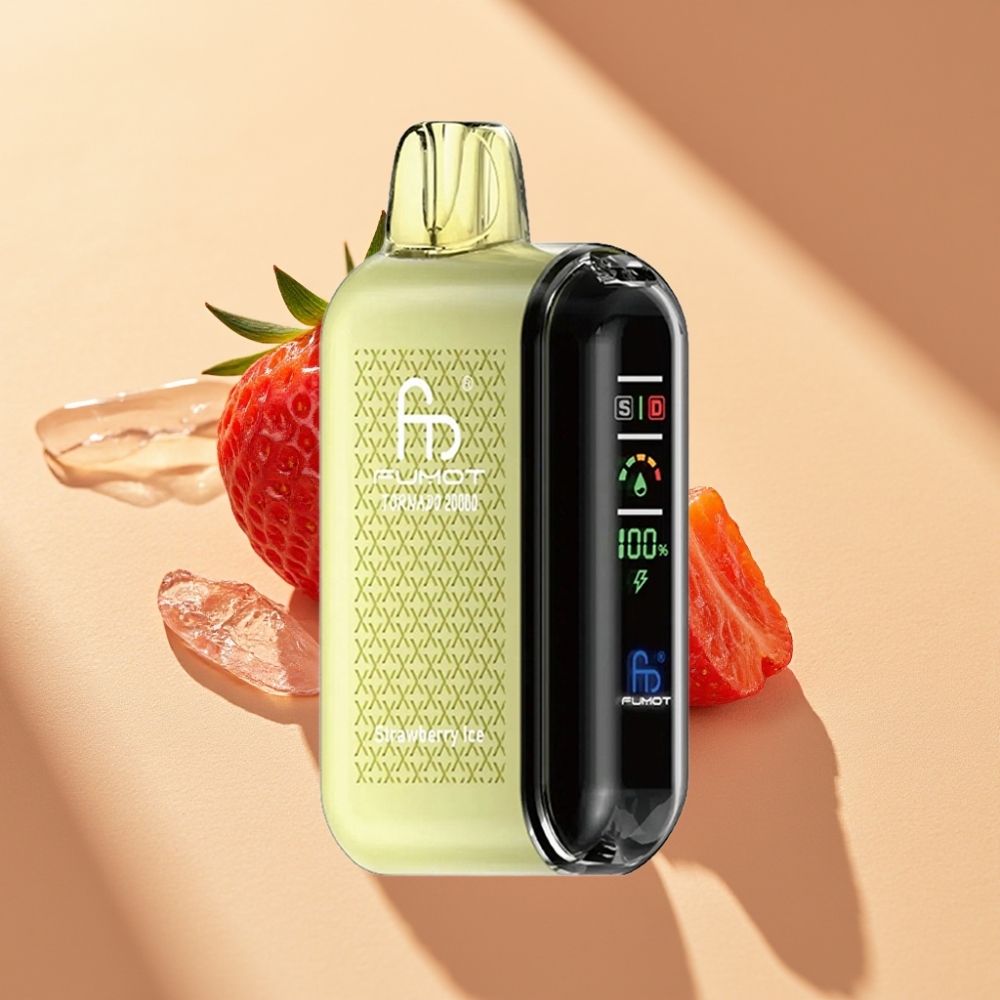 Fumot Tornado 20000 Puffs Strawberry Ice Dual Mesh 20ml 850mAh Airflow Display 2%