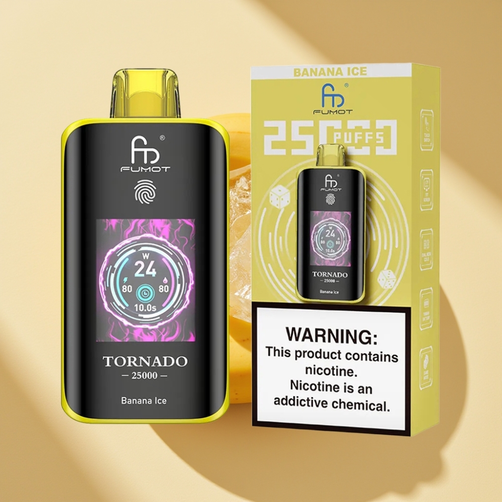 Fumot Tornado 25000 Puffs HD Screen 700mAh Rechargeable 20ml Banana Ice