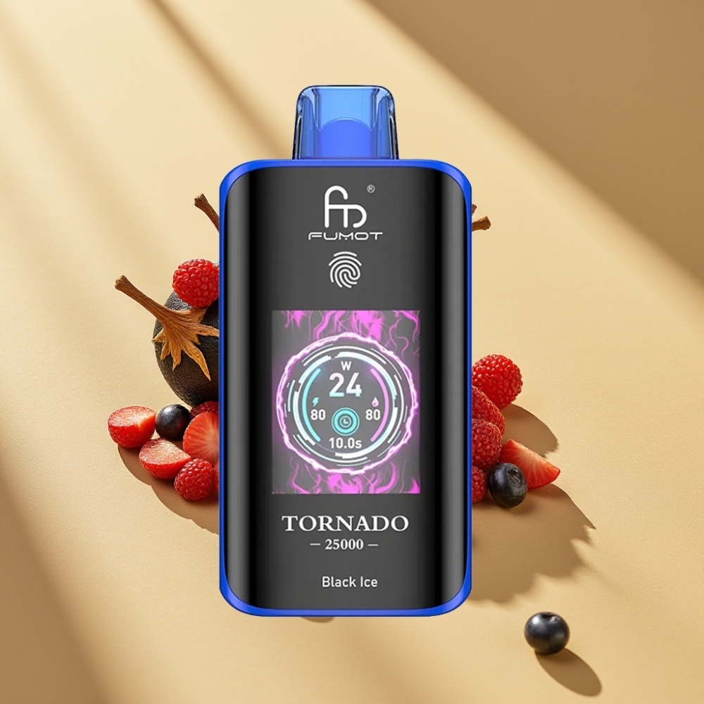 Fumot Tornado 25000 Puffs HD Screen 700mAh Rechargeable 20ml Black Ice