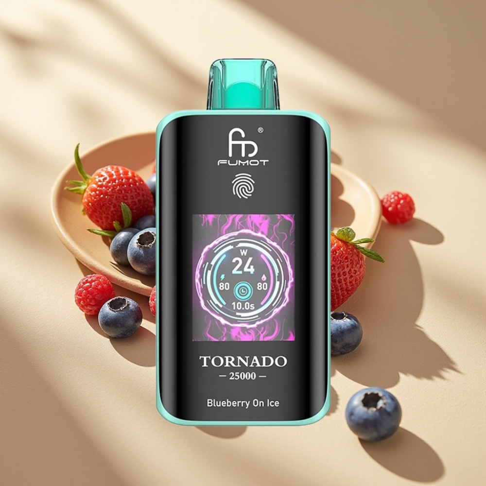 Fumot Tornado 25000 Puffs HD Screen 700mAh Rechargeable 20ml Blueberry On Ice