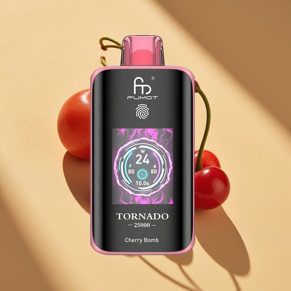 Fumot Tornado 25000 Puffs HD Screen 700mAh Rechargeable 20ml Cherry Bomb