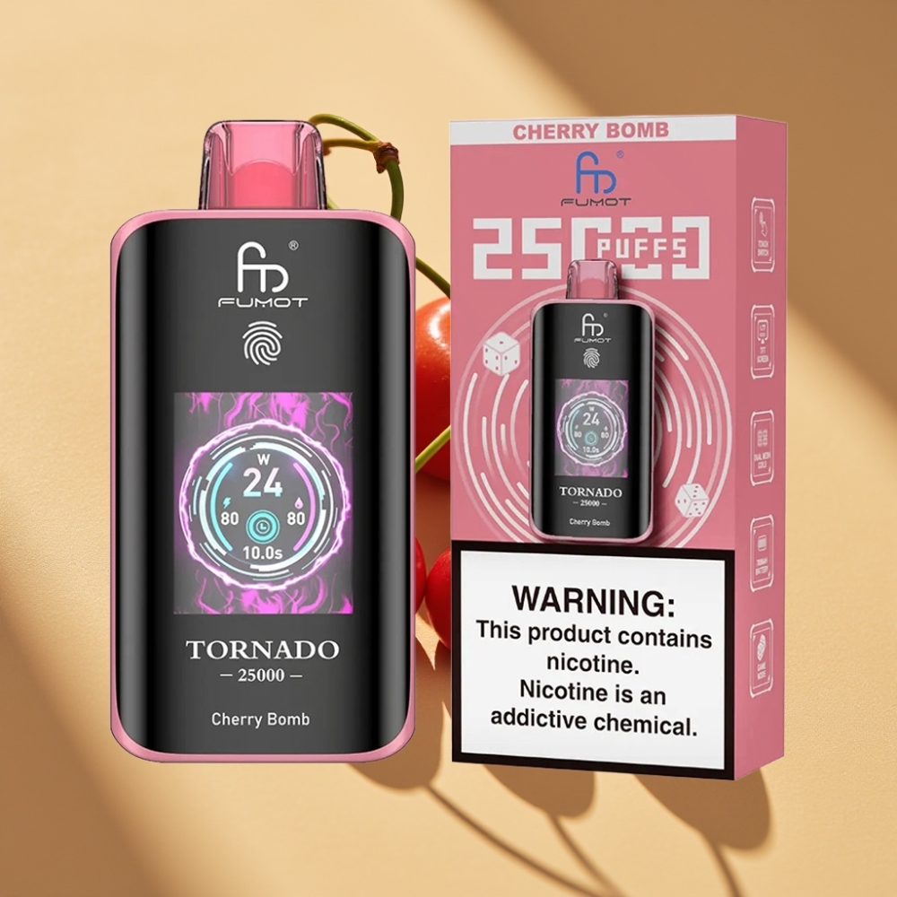 Fumot Tornado 25000 Puffs HD Screen 700mAh Rechargeable 20ml Cherry Bomb
