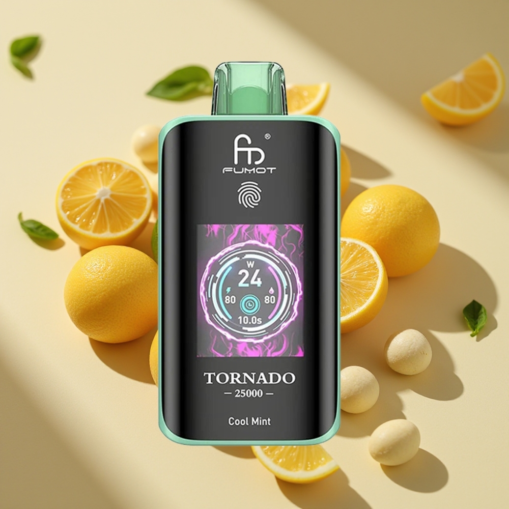 Fumot Tornado 25000 Puffs HD Screen 700mAh Rechargeable 20ml Cool Mint Disposable Vape