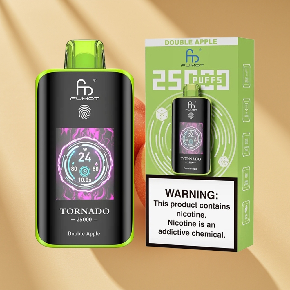 Fumot Tornado 25000 Puffs HD Screen 700mAh Rechargeable 20ml Double Apple