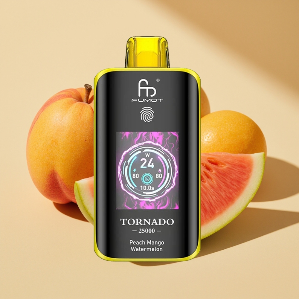 Fumot Tornado 25000 Puffs HD Screen 700mAh Rechargeable 20ml Peach Mango Watermelon