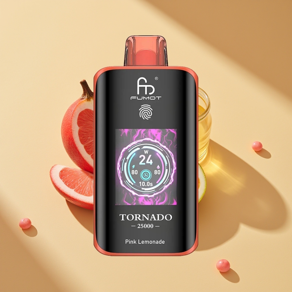 Fumot Tornado 25000 Puffs HD Screen 700mAh Rechargeable 20ml Pink Lemonade