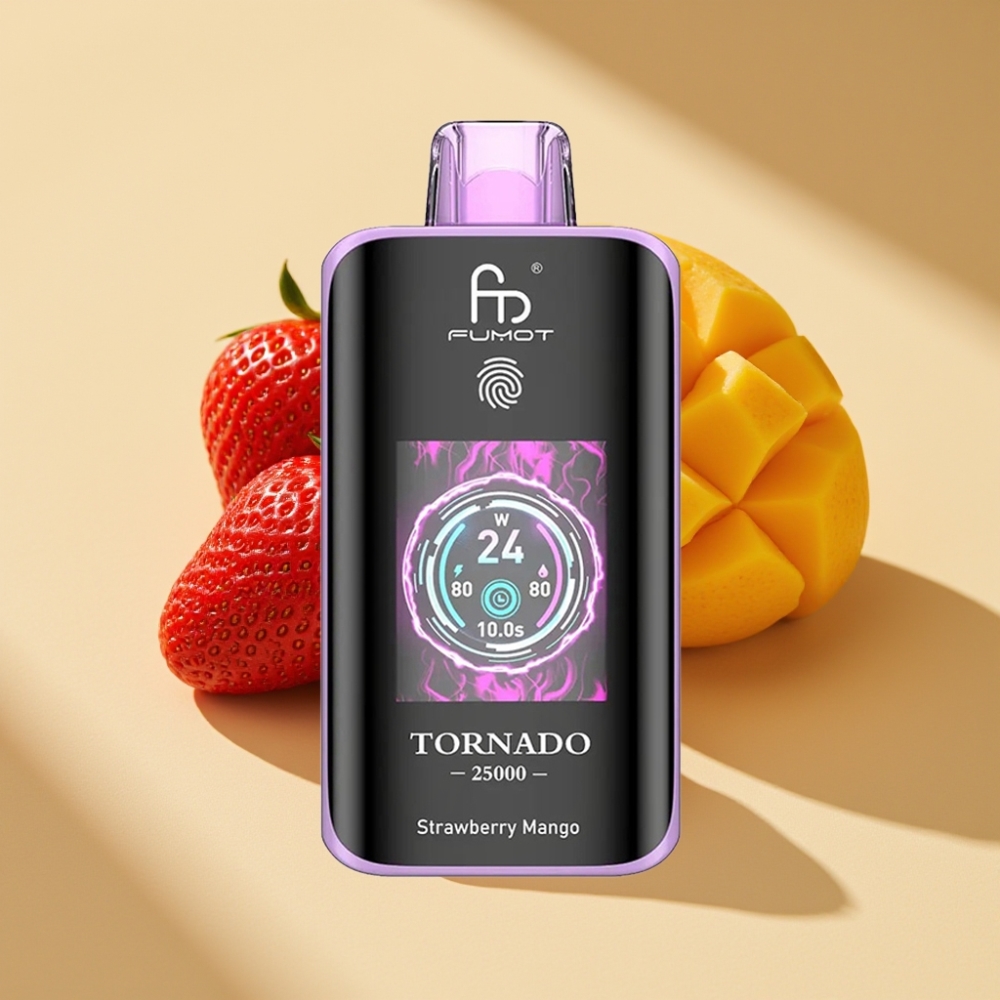 Fumot Tornado 25000 Puffs HD Screen 700mAh Rechargeable 20ml Strawberry Mango