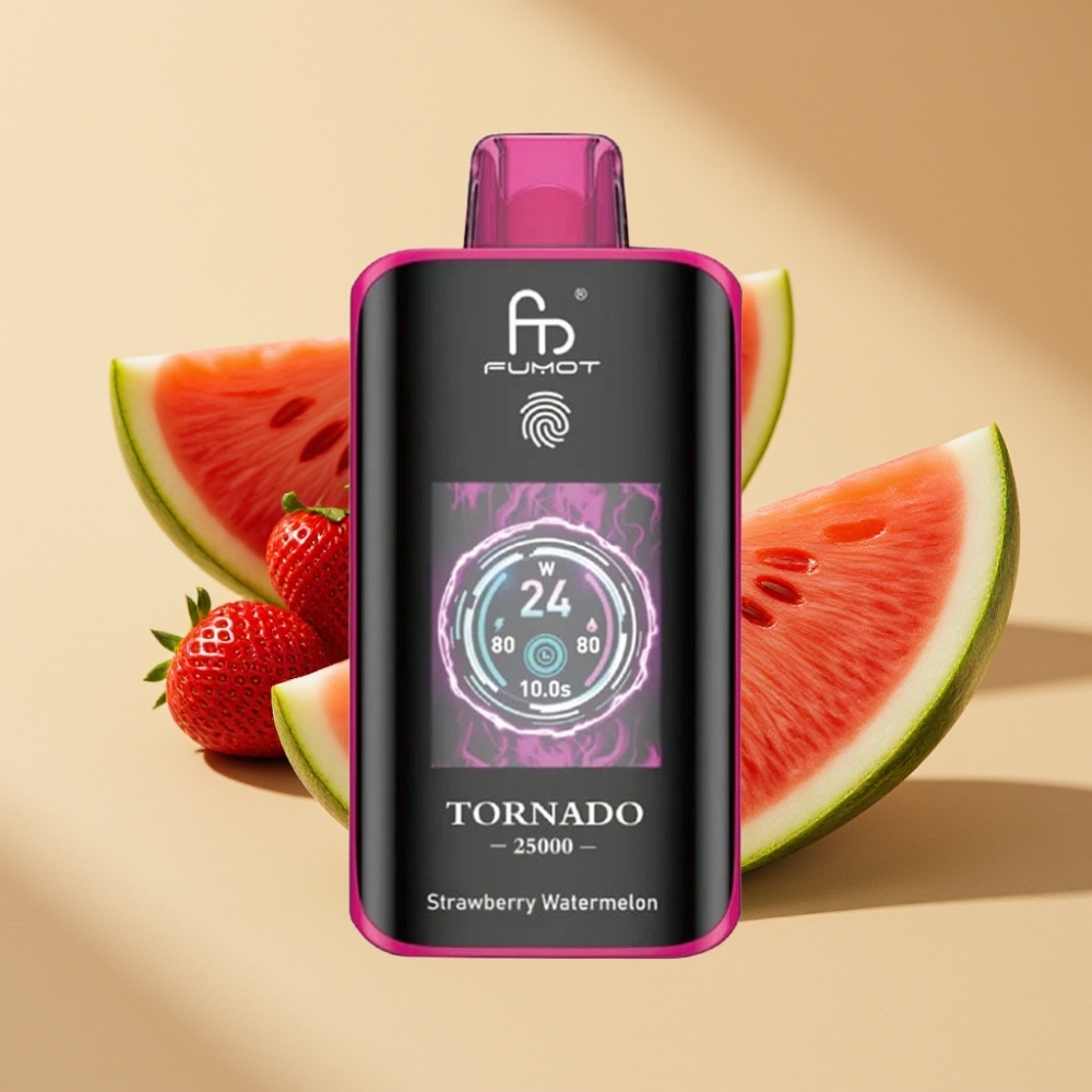 Fumot Tornado 25000 Puffs HD Screen 700mAh Rechargeable 20ml Strawberry Watermelon