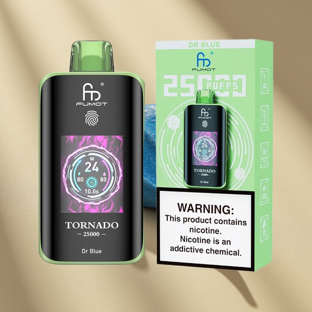 Fumot Tornado 25000 Puffs HD Screen 700mAh Rechargeable Dr Blue