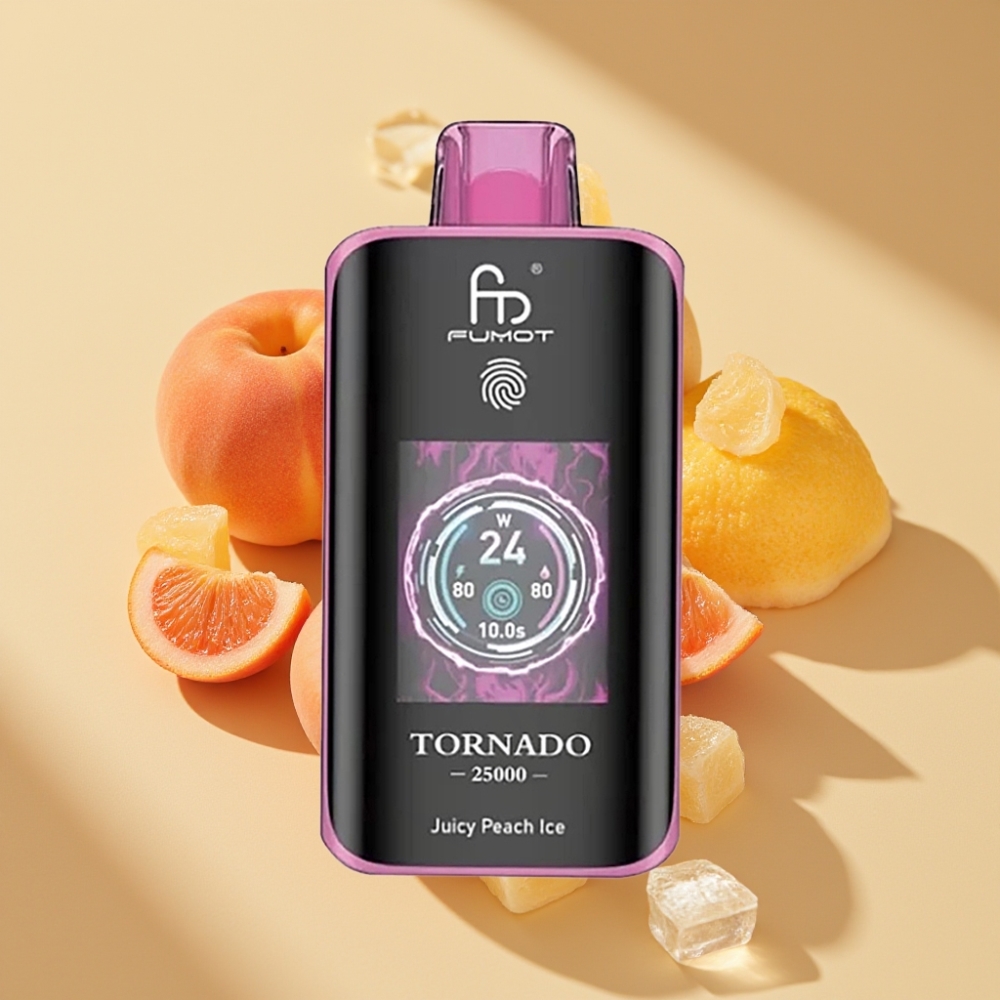 Fumot Tornado 25000 Puffs HD Screen 700mAh Rechargeable Juicy Peach Ice