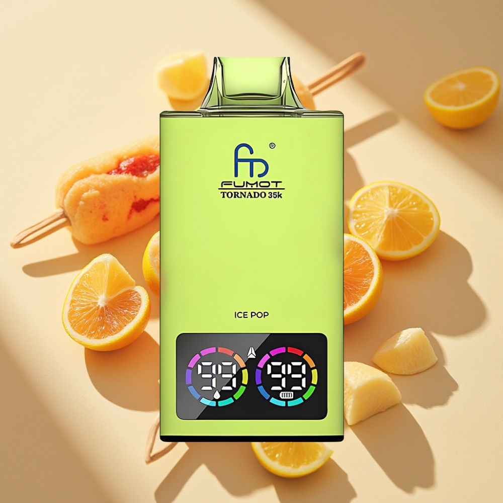 Fumot Tornado 35K Disposable Vape Ice Pop Dual Mesh 15ml 700mAh USB-C RGB
