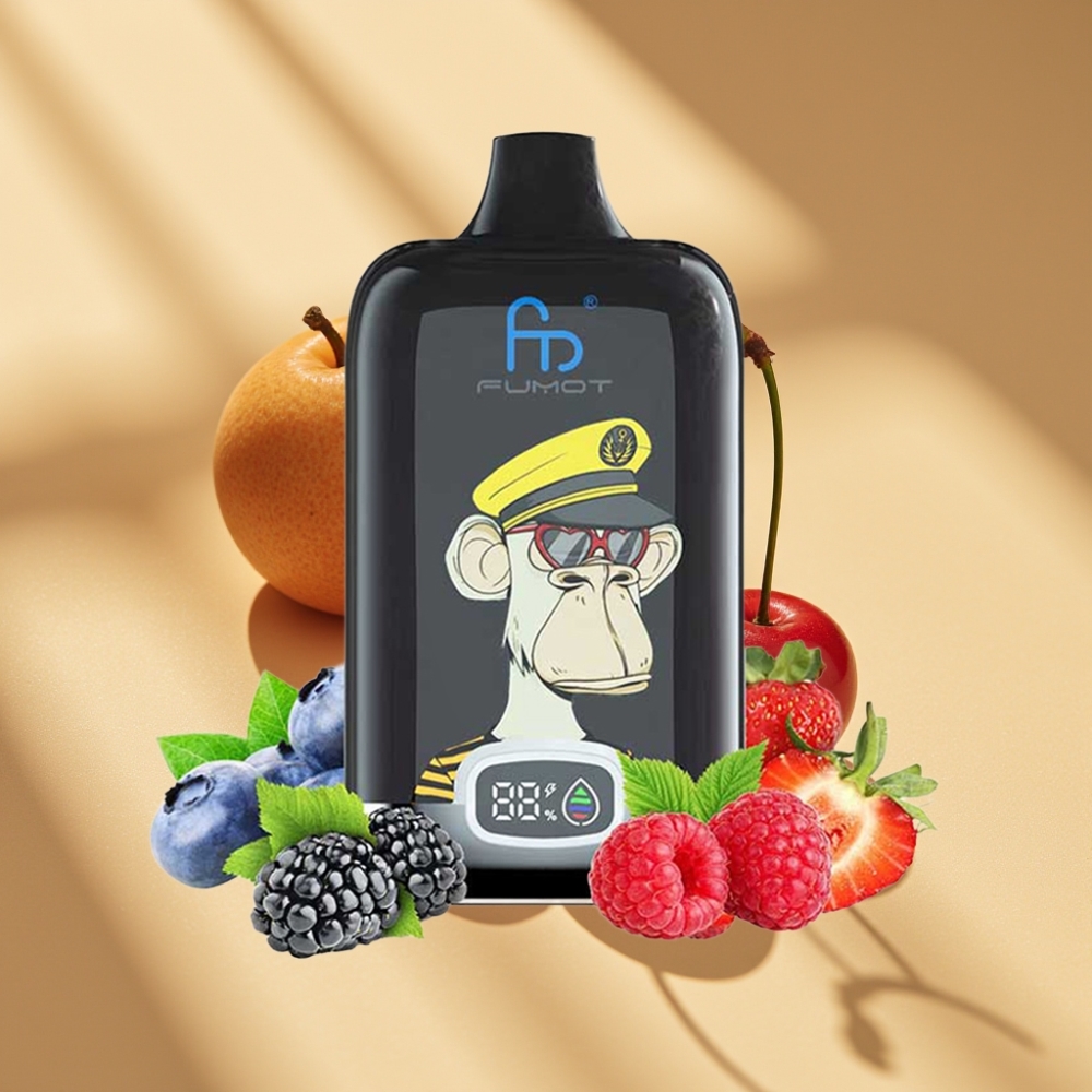 Fumot Tornado Digital Box 12000 Puffs 20ml Mesh 550mAh Cherry Disposable Vape